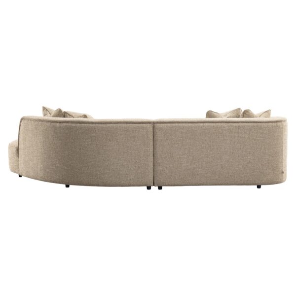 Bank Romero sand tweed ottoman right fire retardant