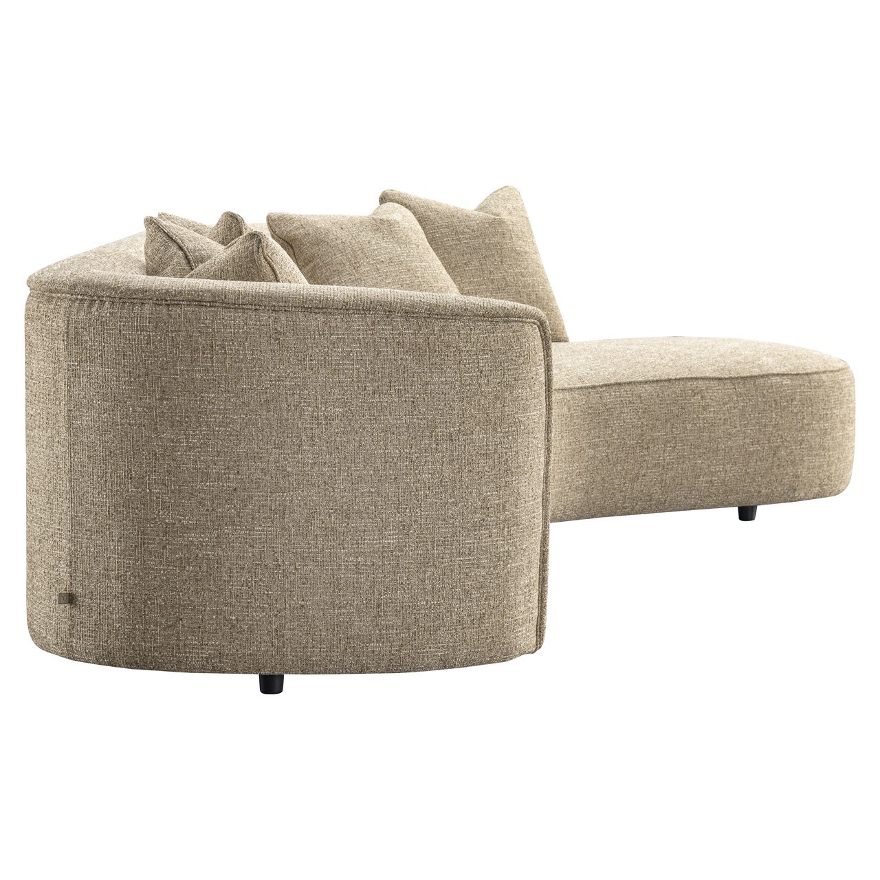 Bank Romero sand tweed ottoman right fire retardant - Afbeelding 3