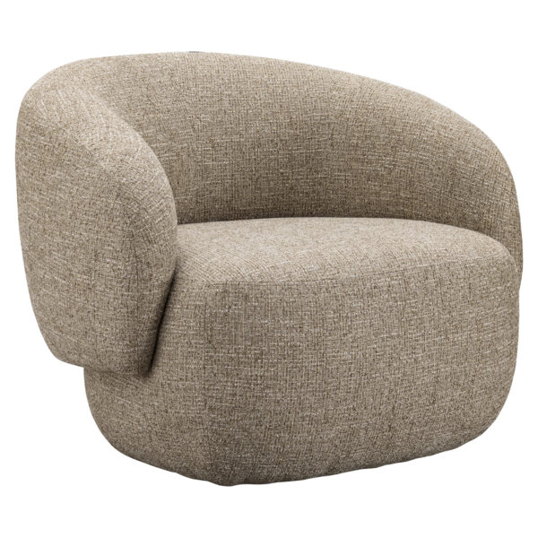 Lounge stoel Milano sand tweed fire retardant