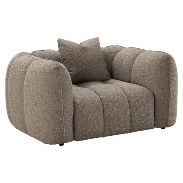 Lounge stoel Hogan mocca chunky fire retardant