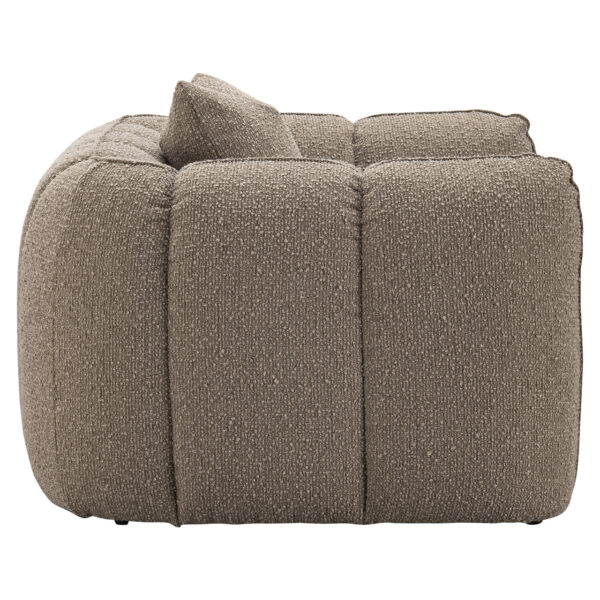 Lounge stoel Hogan mocca chunky fire retardant