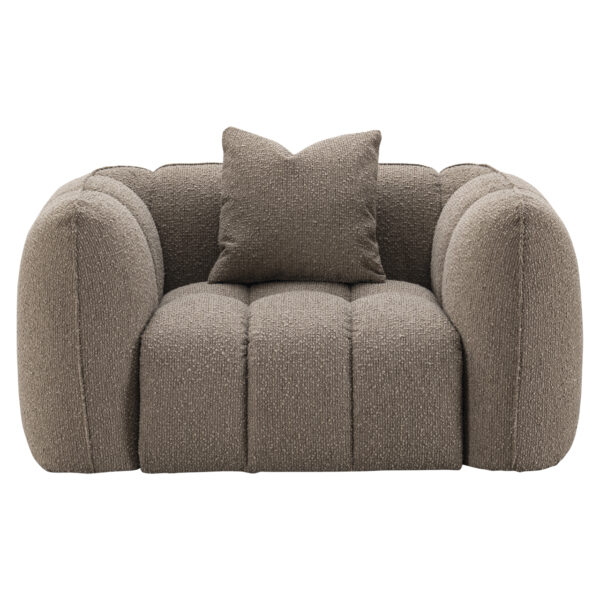Lounge stoel Hogan mocca chunky fire retardant