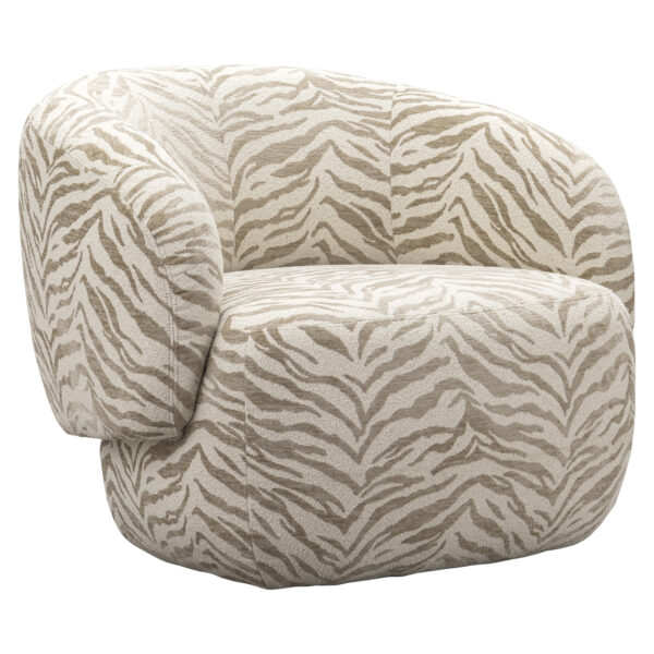 Lounge stoel Milano beige tiger