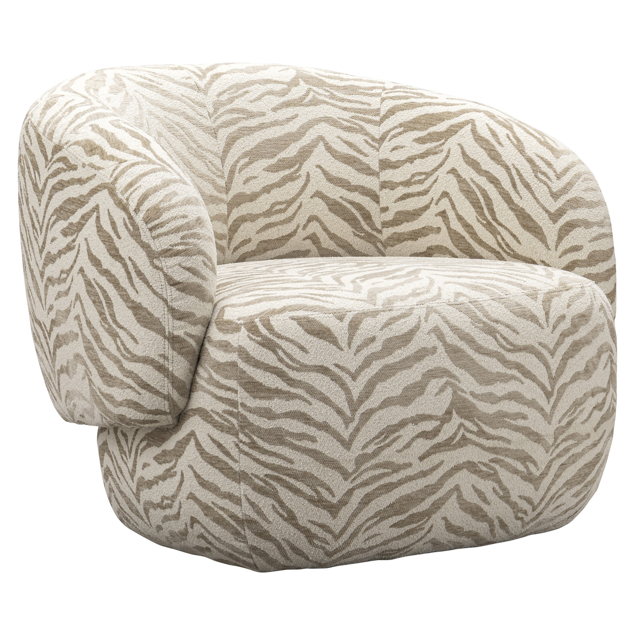 Lounge stoel Milano beige tiger - Afbeelding 2