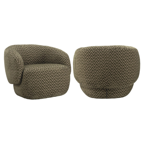 Lounge stoel Milano moss chevron