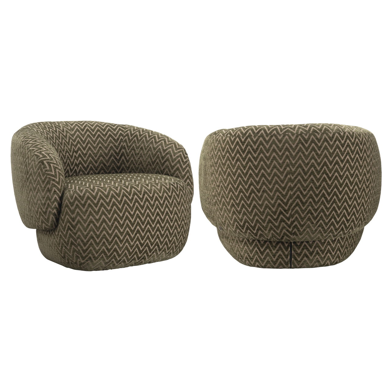 Lounge stoel Milano moss chevron