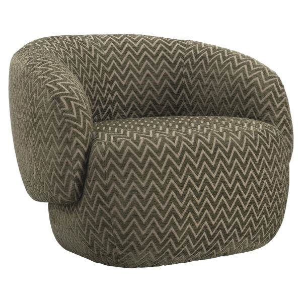 Lounge stoel Milano moss chevron