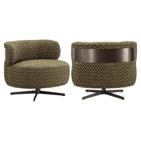 Lounge stoel Lauren moss chevron