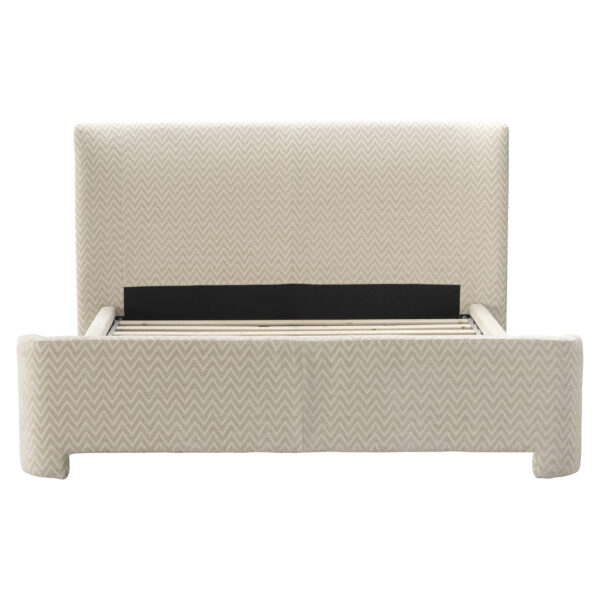 Bed Divana beige chevron 160x200