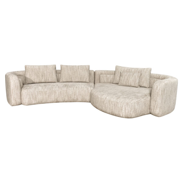 Bank Angusto natural softweave lounge right