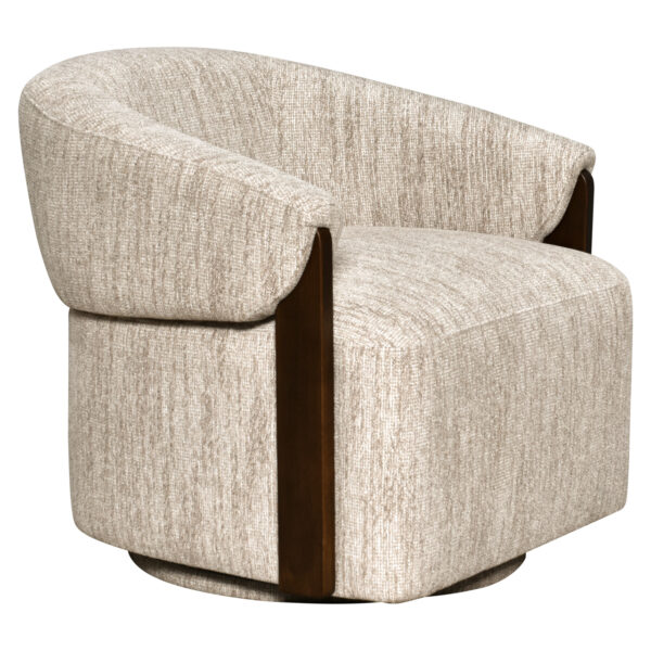 Lounge stoel Marina natural softweave swivel fire retardant