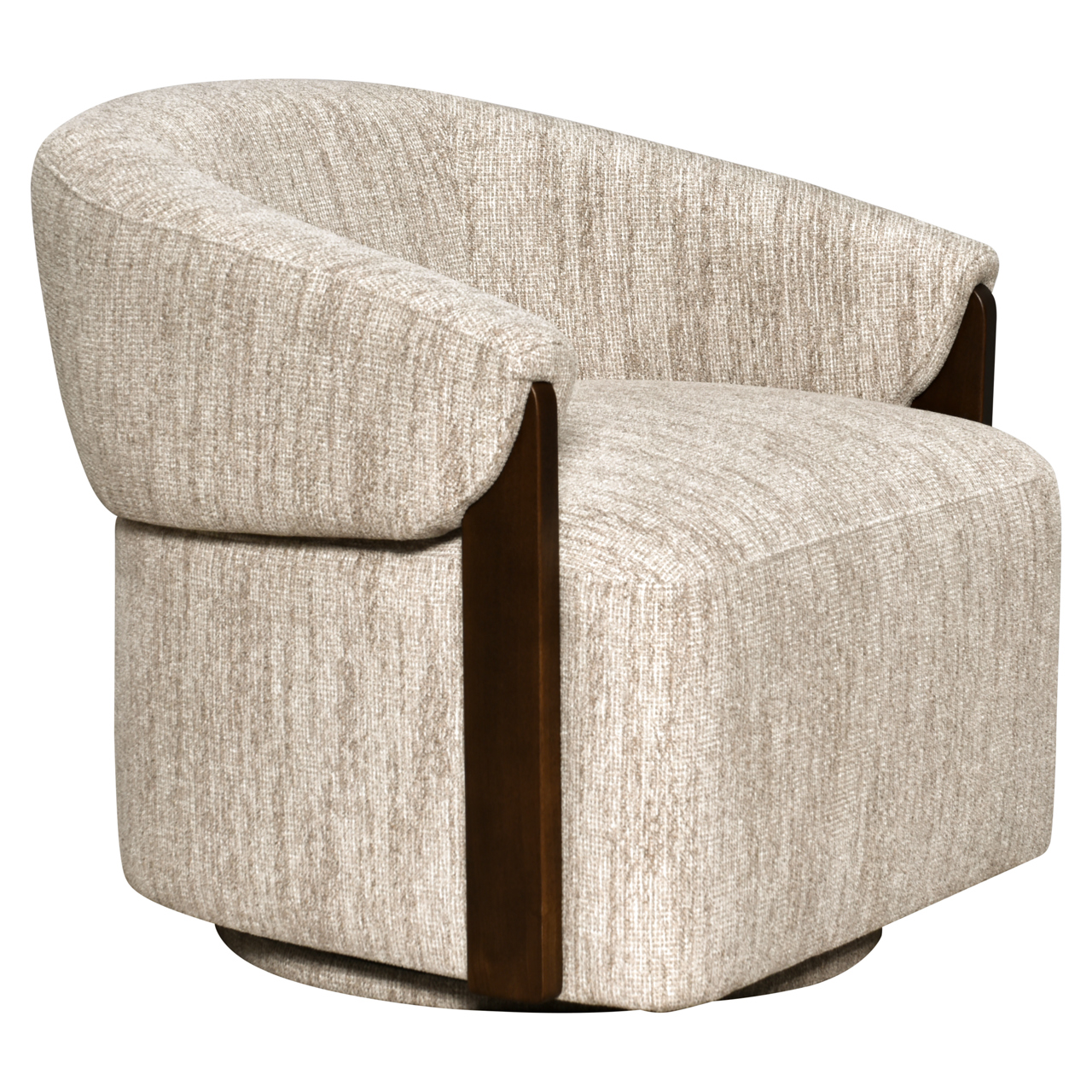 Lounge stoel Marina natural softweave swivel fire retardant - Afbeelding 2