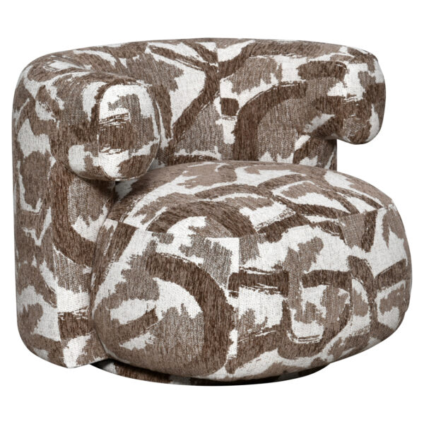 Lounge stoel Talley brown nature swivel