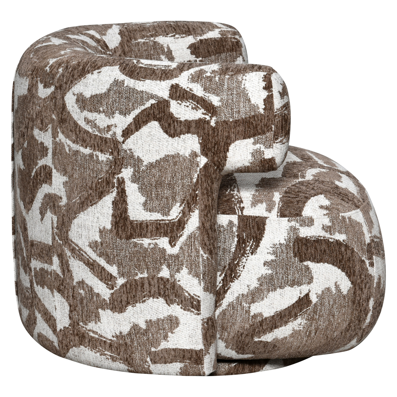 Lounge stoel Talley brown nature swivel - Afbeelding 4