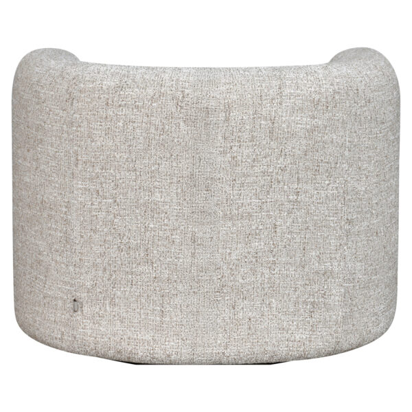 Lounge stoel Talley cream tweed swivel