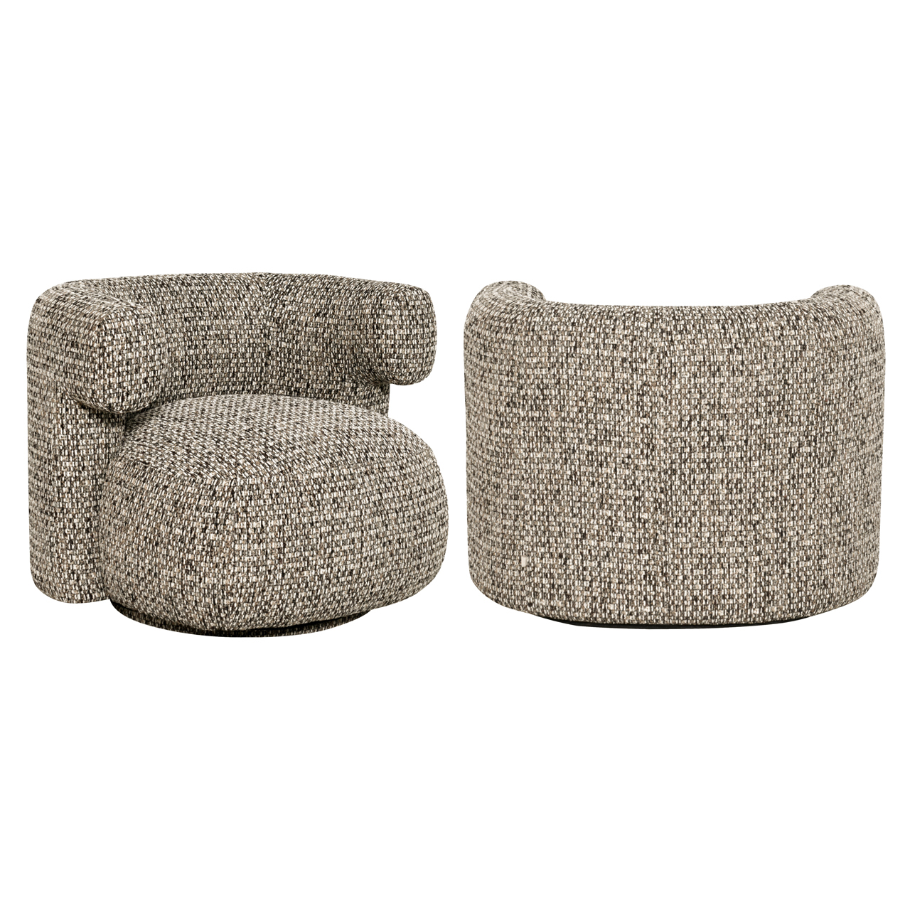 Lounge stoel Talley cobblestone swivel