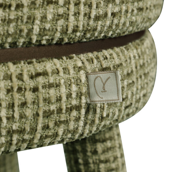 Counterstoel Tenashar green blockweave swivel