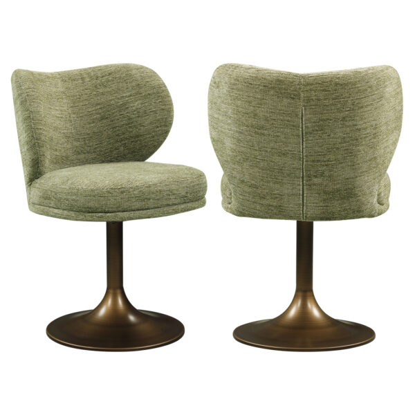 Eetkamerstoel Amely pistache softweave swivel