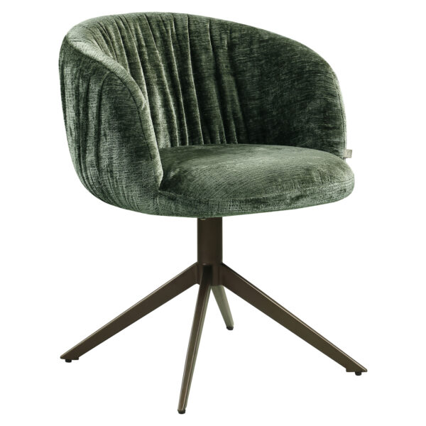 Eetkamerstoel Cassi sage chenille swivel