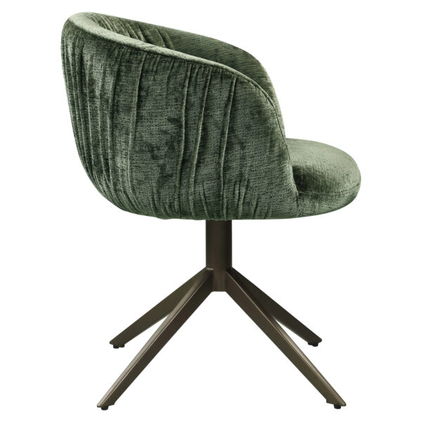 Eetkamerstoel Cassi sage chenille swivel