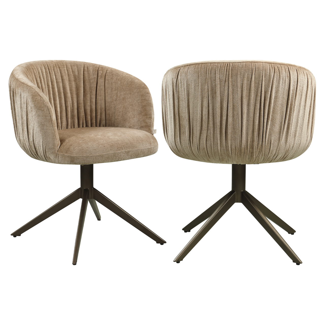 Eetkamerstoel Cassi sand soft swivel