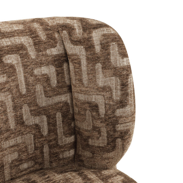 Eetkamerstoel Fiona brown labyrinth swivel