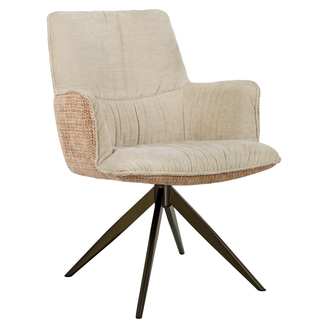 Eetkamerstoel Chase ginger jacquard swivel - Afbeelding 2