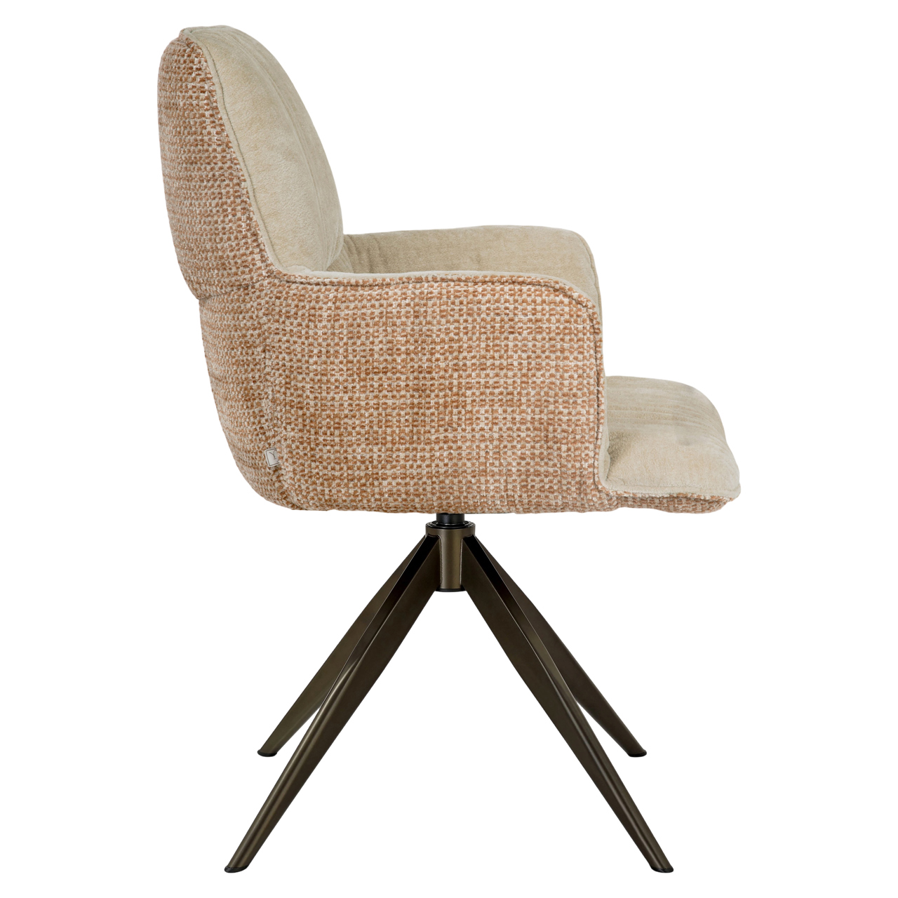Eetkamerstoel Chase ginger jacquard swivel - Afbeelding 4
