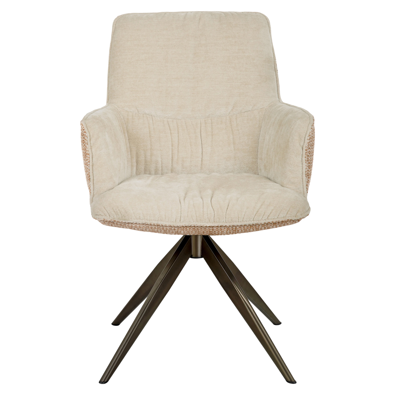 Eetkamerstoel Chase ginger jacquard swivel - Afbeelding 3
