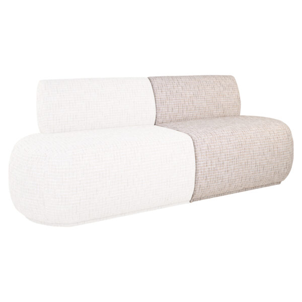 Eetkamer bank Sorrobon trendy cream open end right straight