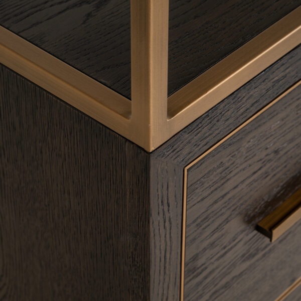 Wandkast Carter brown small 2-drawers