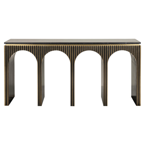 Console Les Arcs brushed gold