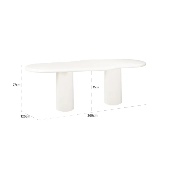 Dining table Bloomstone white 260