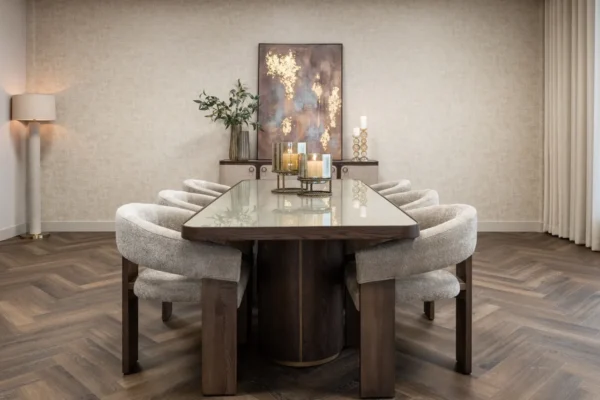 Dining table Willox beige 235 including glass