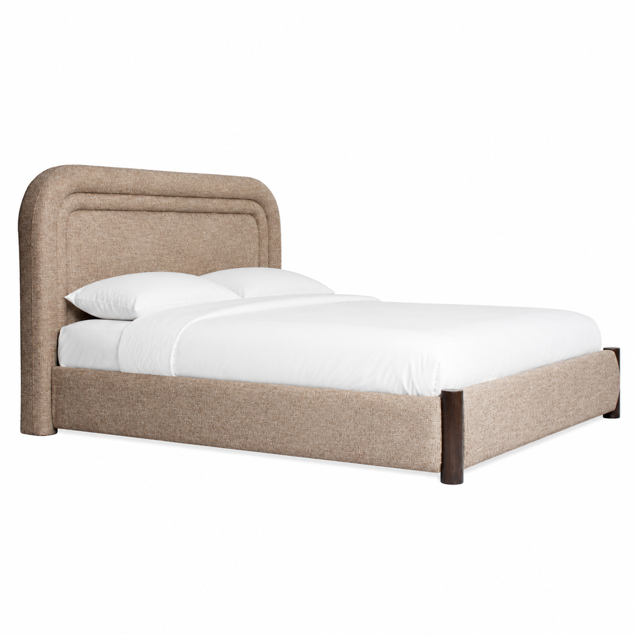 Bed Citadel sand tweed 160×200 (mattress size (excl.))