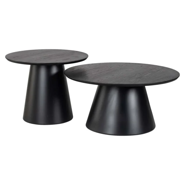 Coffee table Jazz zwart (Set van 2)