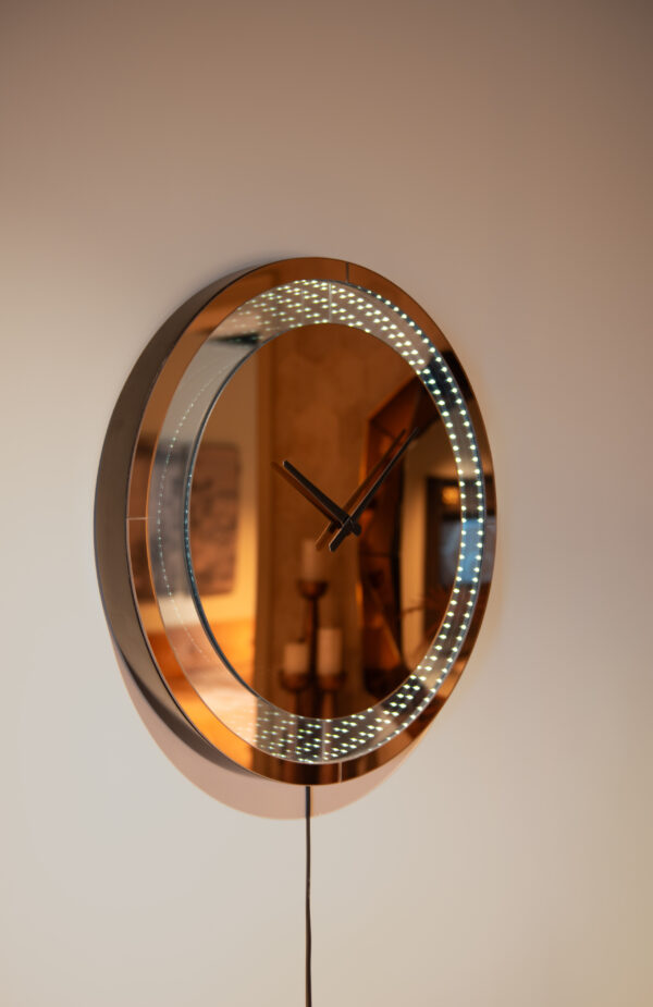 Wandlamp Julia brown - Led Clock