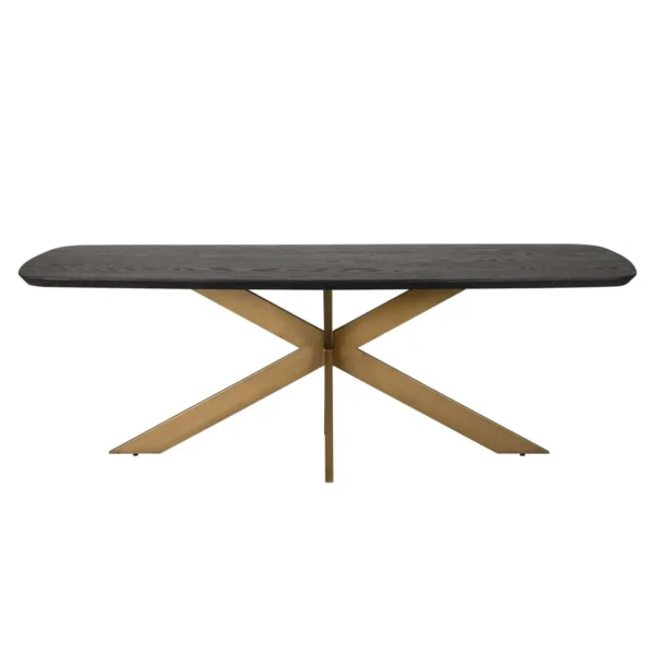 Eettafel Cambon donkerbruin Deens ovaal 230 cm