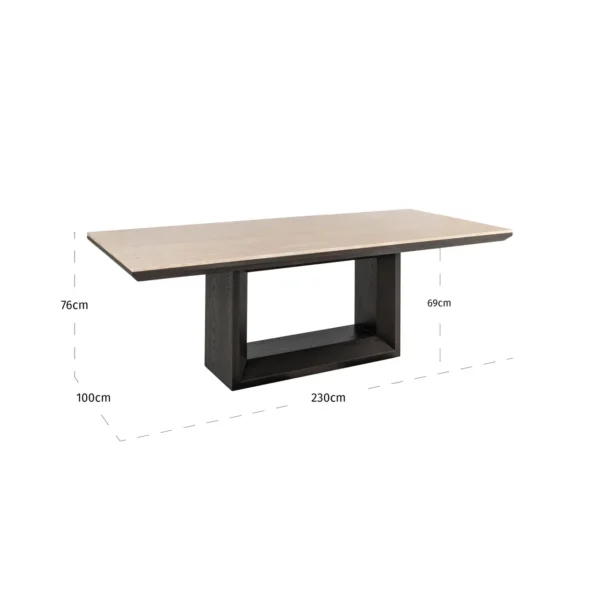 Eettafel Claremont brown 230