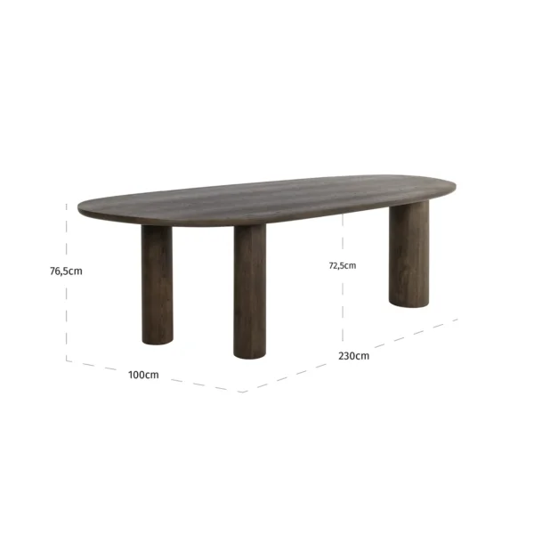 Eettafel Ellington brown 230