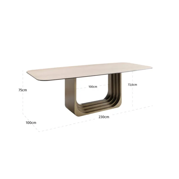 Eettafel Maxfield beige