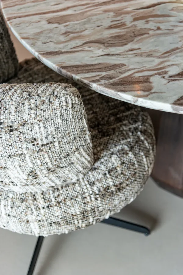 Eettafel Oberoy Blush beige 130Ø