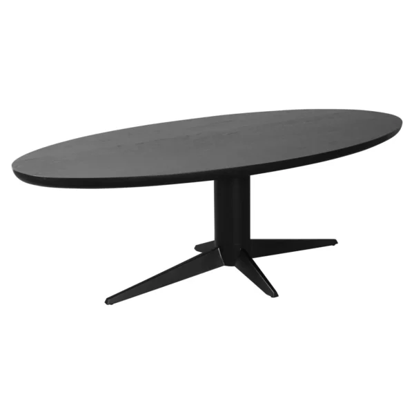 Eettafel Rayford black oval