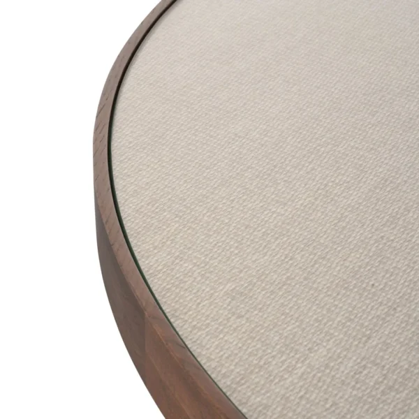 Eettafel Willox beige Ø130 inclusief glas