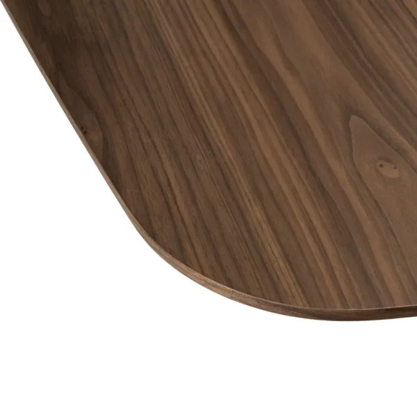 Eettafel Windsor walnut 230 brass base