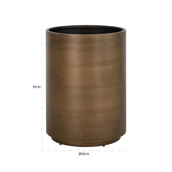 Plantenbak Dira brushed gold 45Ø