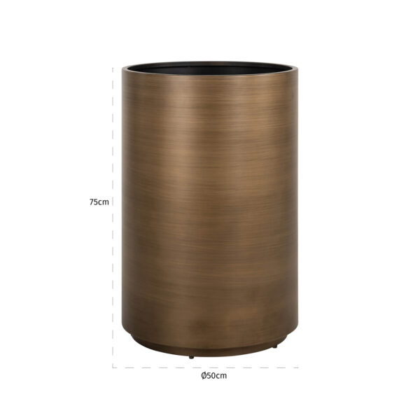 Plantenbak Dira brushed gold 50Ø