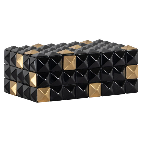 Opbergdoos Velicia black/gold
