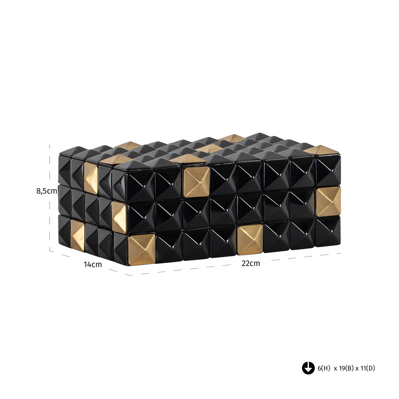 Opbergdoos Velicia black/gold - Afbeelding 5
