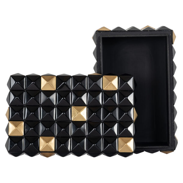 Opbergdoos Velicia black/gold